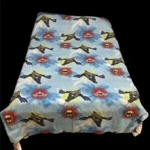 Batman Flat Sheet Twin Swinging Logo